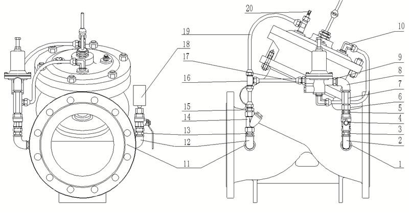 AX742X多功能安全持压泄压阀尺寸图