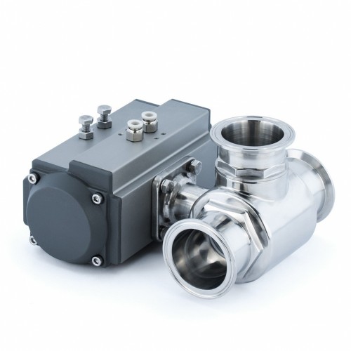 气动三通卫生级球阀